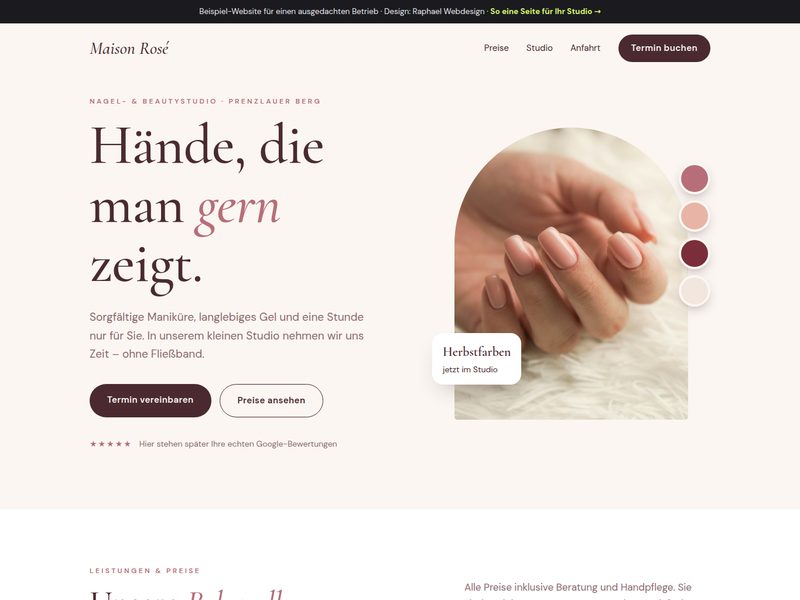 Beispielseite Nagelstudio